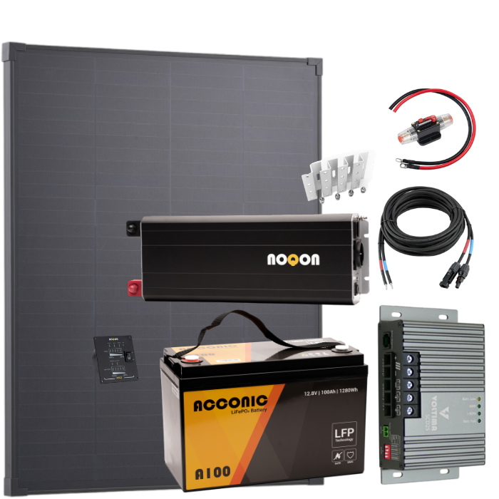 Solaranlage 200W Premium-Set LiFePO4 - MEDIUM Solaranlage 200W Premium-Set LiFePO4 - MEDIUM