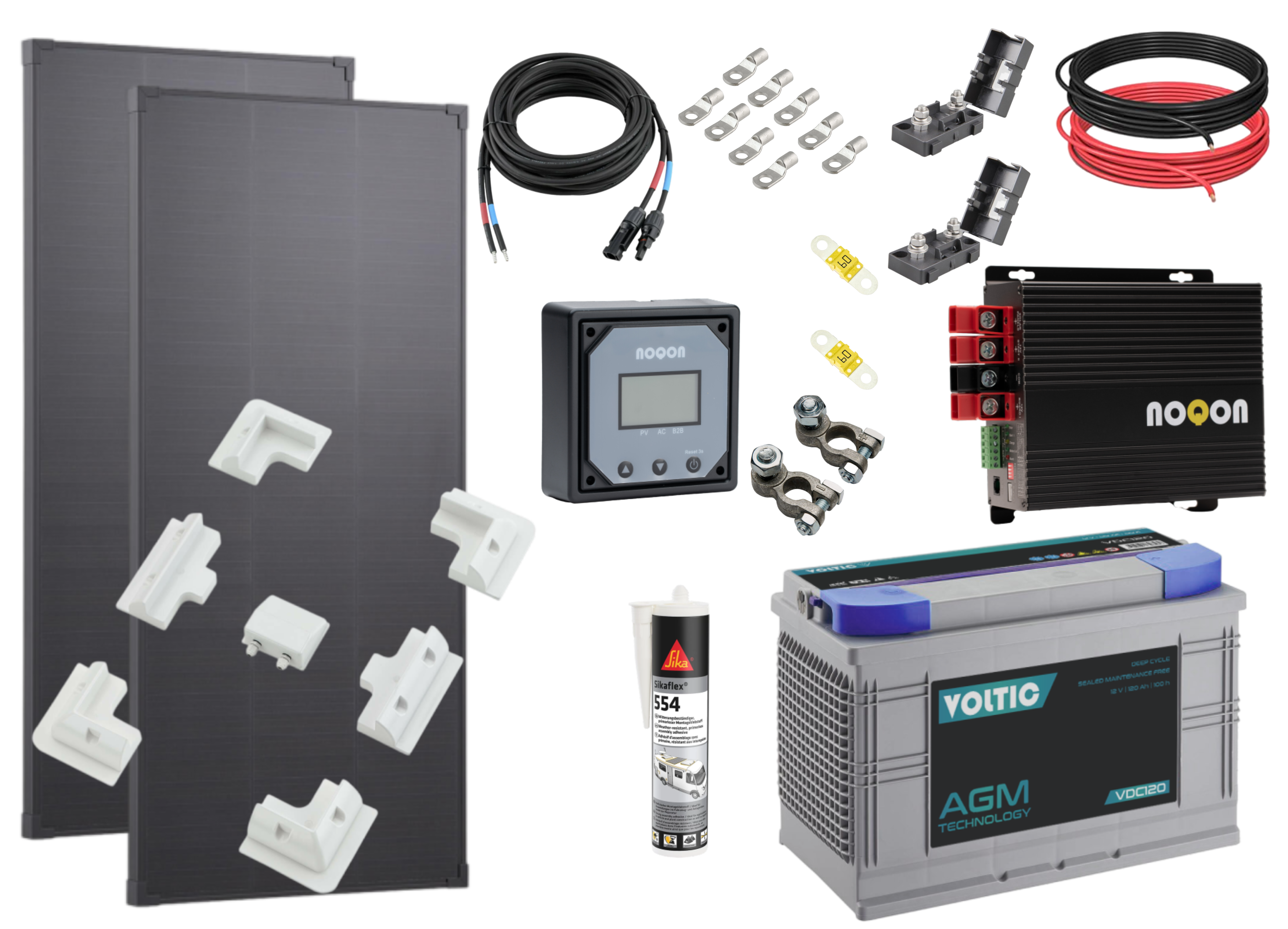 Wohnmobil CHARGE Set mit AGM Batterie - MEDIUM Wohnmobil CHARGE Set mit AGM Batterie - MEDIUM