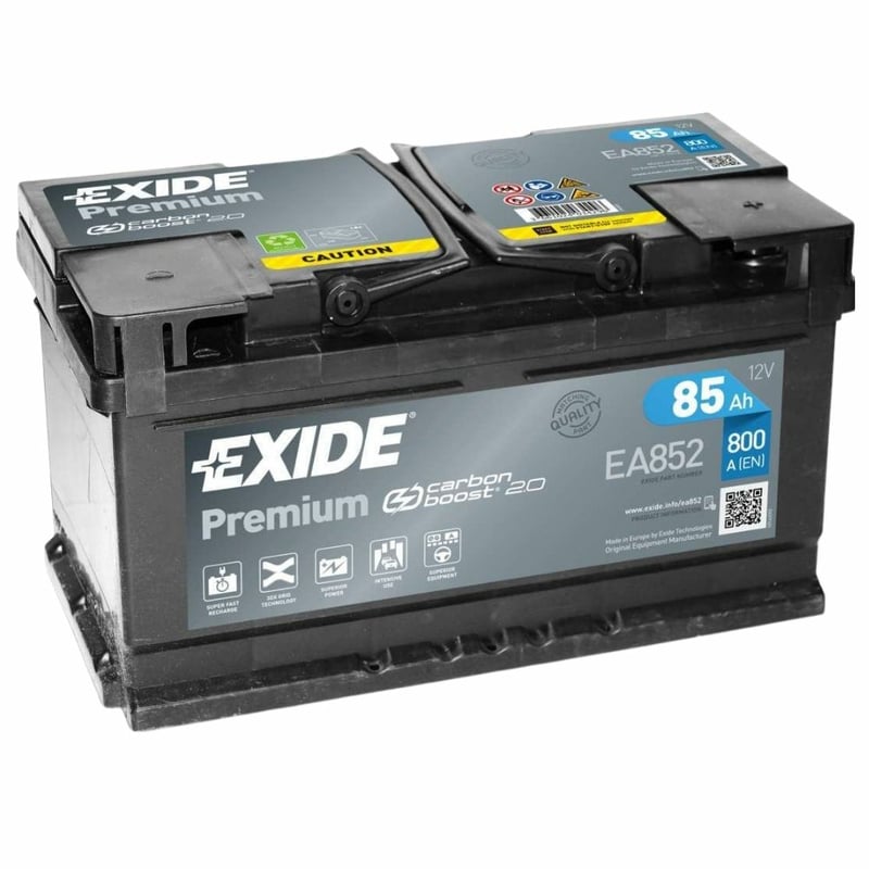 Exide EA852 Premium Carbon Boost 85Ah car battery 585 200 080
