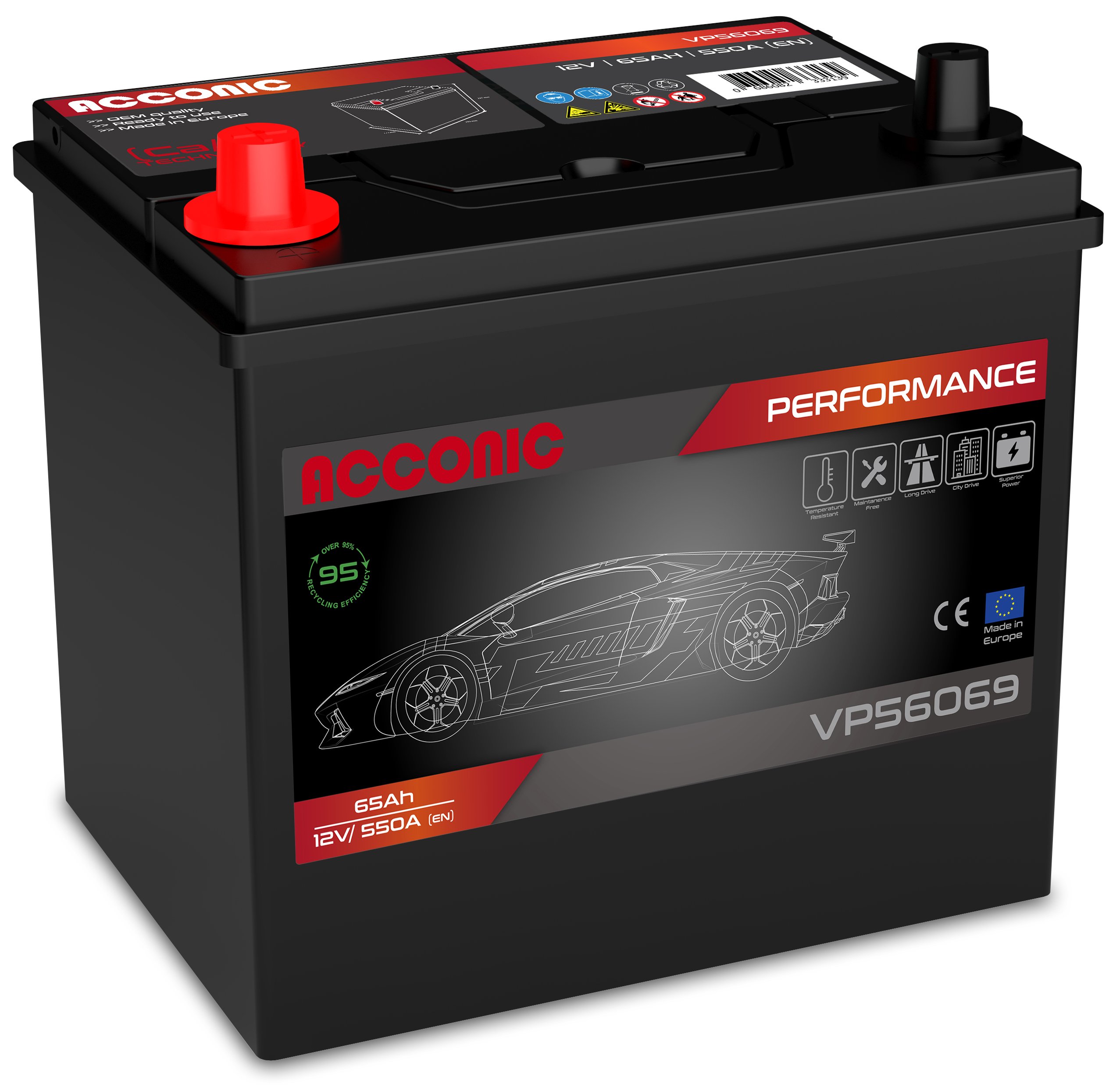 ACCONIC VP56069 Performance 65Ah Autobatterie 560 411 054