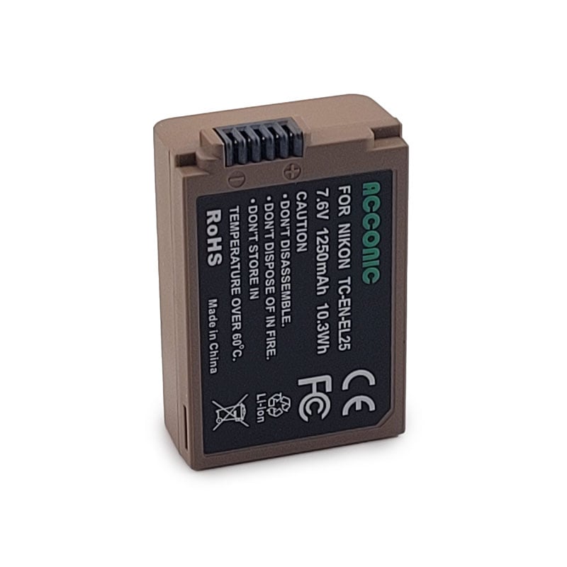 Acconic Akku mit USB-C Input für Nikon EN-EL25 f. Nikon Z30 Z50 Z fc Acconic Akku mit USB-C Input für Nikon EN-EL25 f. Nikon Z30 Z50 Z fc