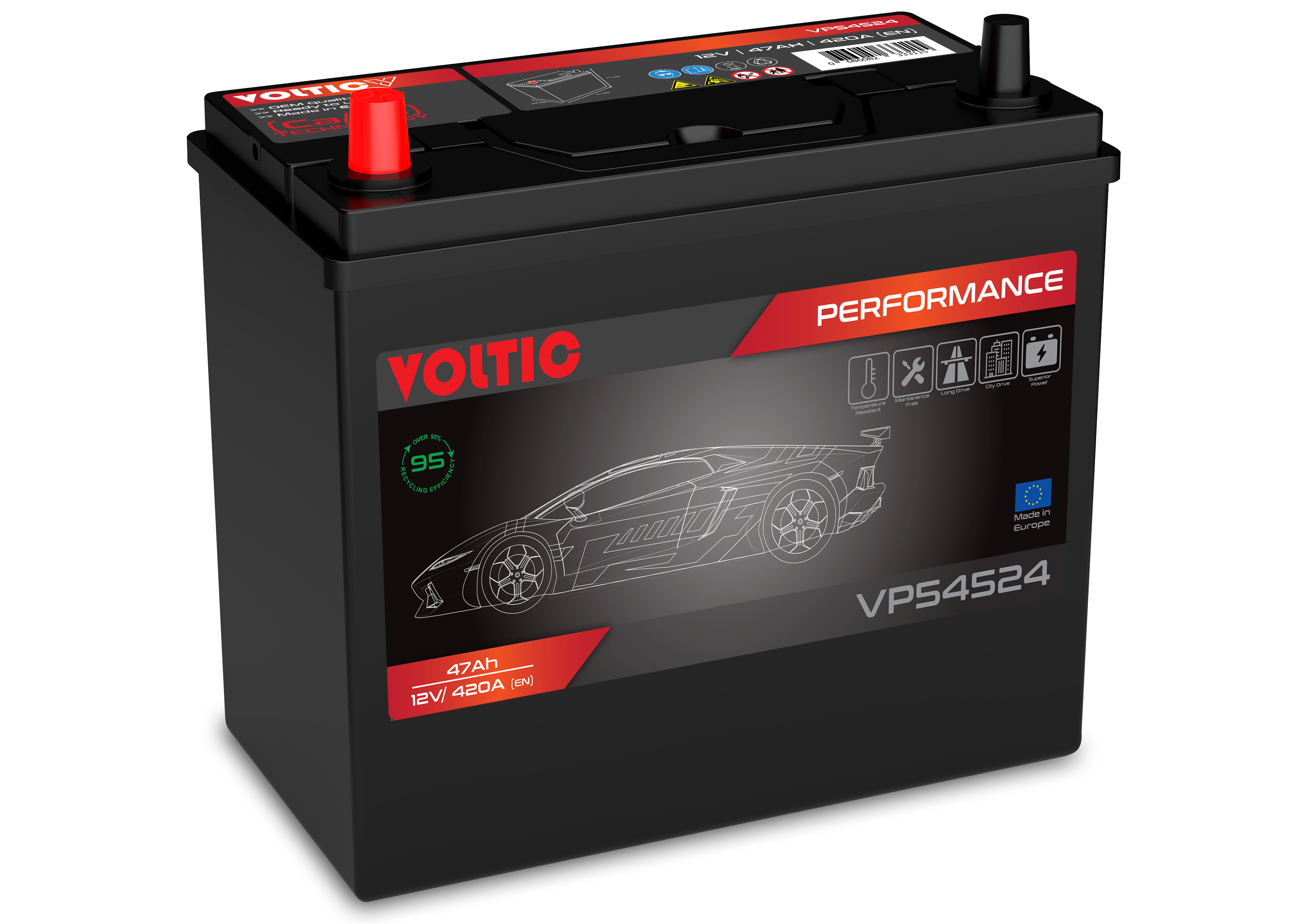 Voltima VP54524 Perfomance 47Ah Autobatterie 545 158 033