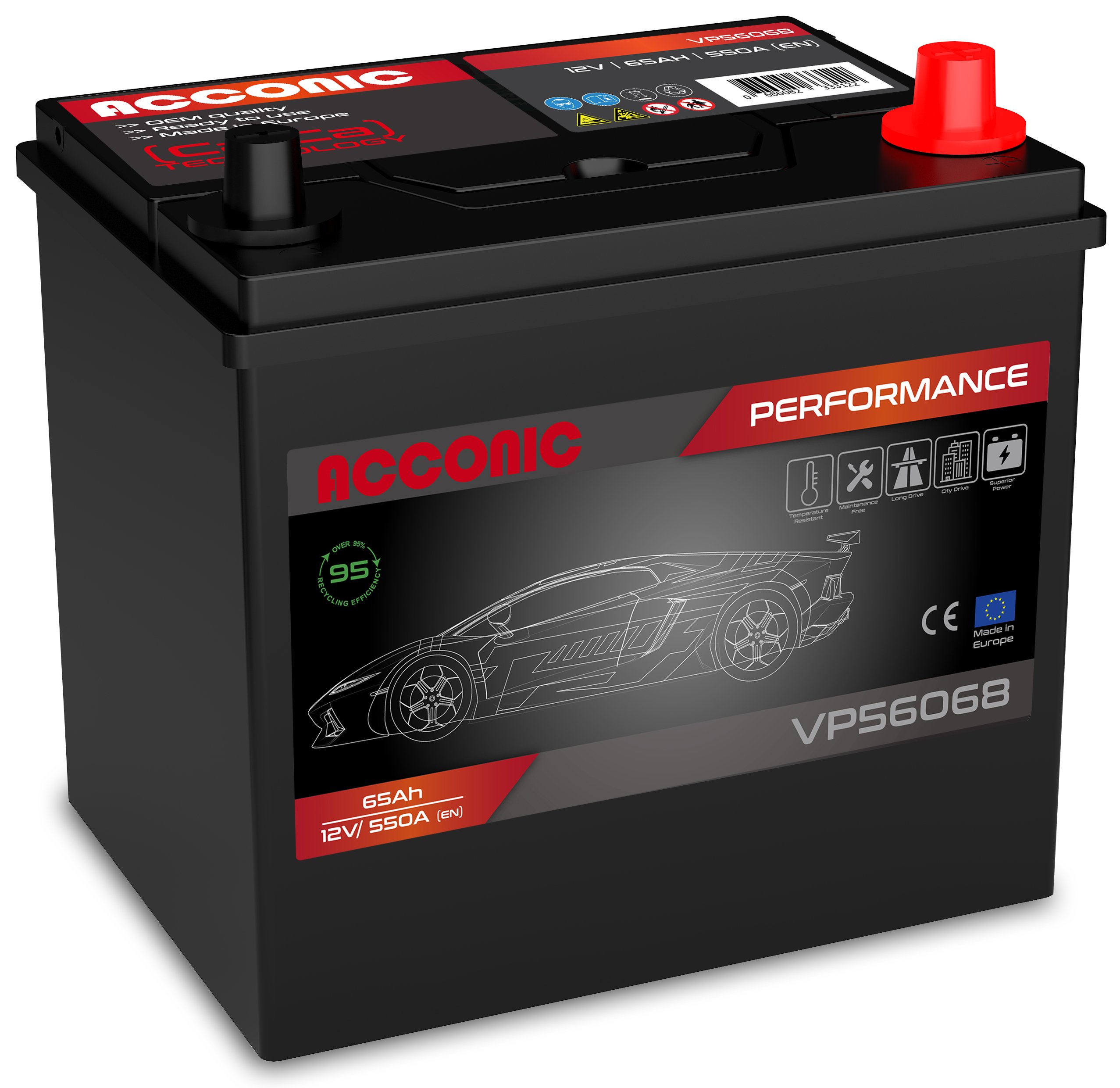 ACCONIC VP56068 Performance 65Ah Autobatterie 560 410 054