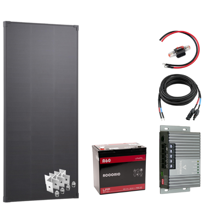 Solar system 100W Advanced-Set LiFePO4 - SMALL Solar system 100W Advanced-Set LiFePO4 - SMALL