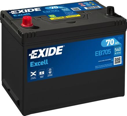 Exide EB705 Excell 70Ah car battery