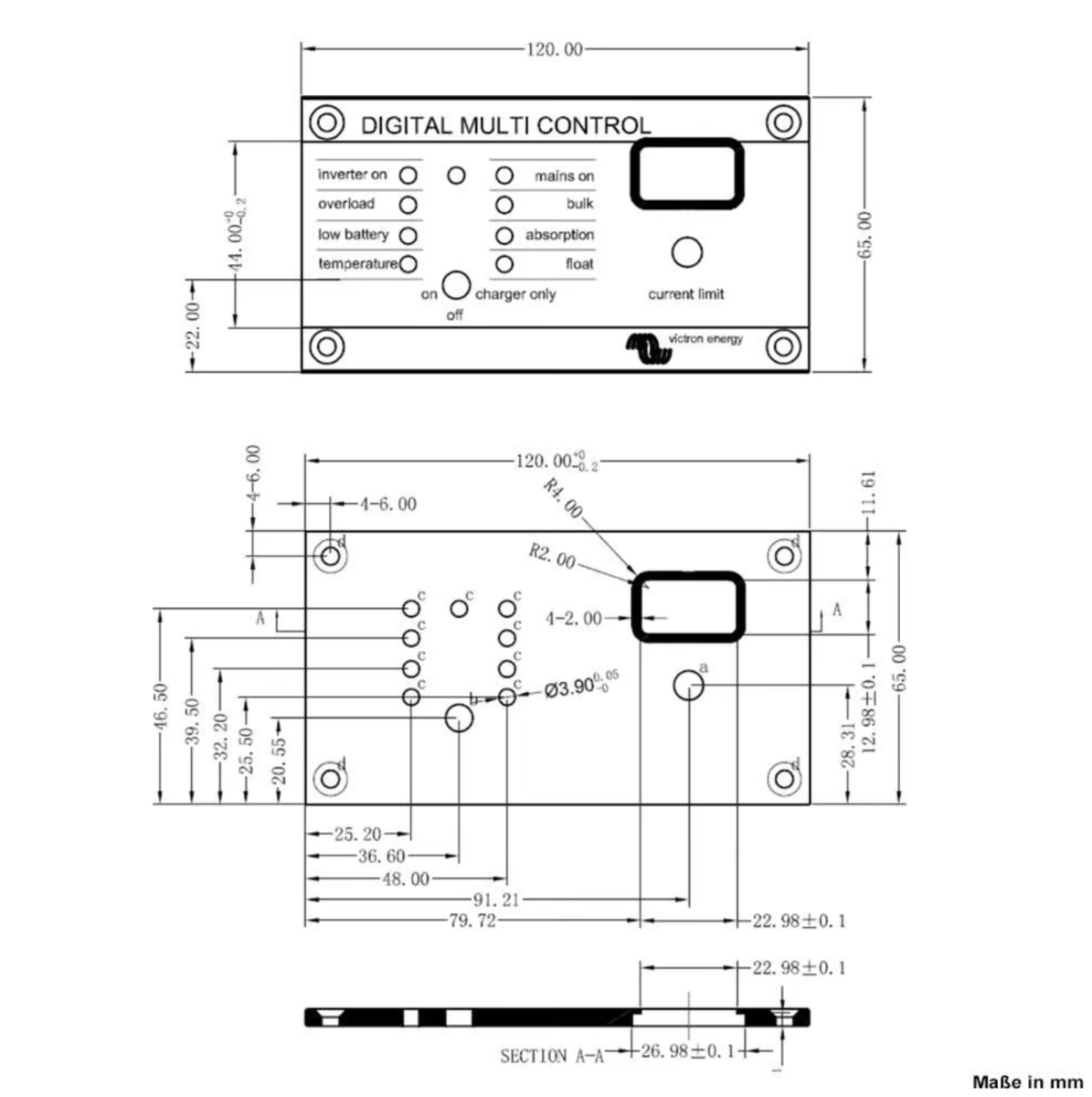 Victron Energy Digital Multi Control 200/200A GX (90º RJ45) (Umsatzsteuerbefreit) Victron Energy Digital Multi Control 200/200A GX (90º RJ45) (Umsatzsteuerbefreit)