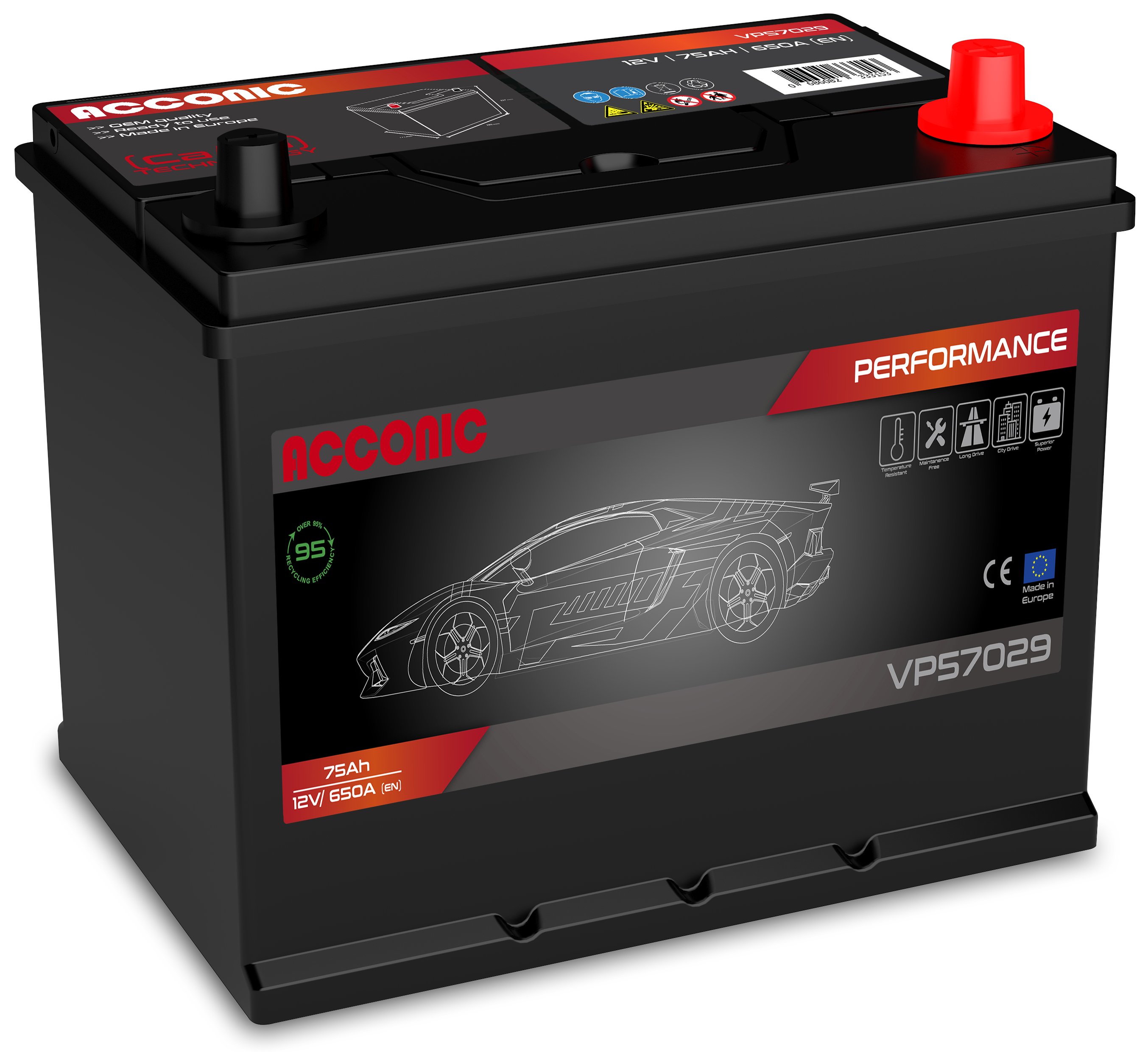 ACCONIC VP57029 Performance 75Ah Autobatterie 570 412 063