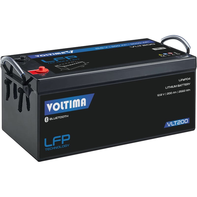 Voltima VLT200 12V LiFePO4 Lithium Versorgungsbatterie 200Ah mit App