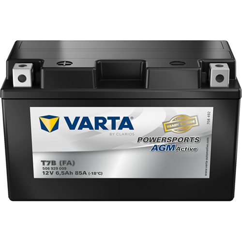 VARTA Powersports AGM ACTIVE T7B (FA) YT7B-BS 6,5Ah Motorradbatterie 12V (506929009)