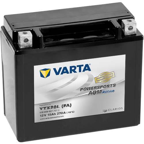 518909027_YTX20L_FA VARTA Powersports AGM ACTIVE YTX20L-BS 18Ah motorcycle battery 12V (DIN 82000)
