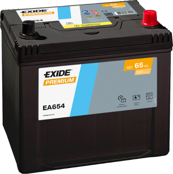 Exide EA654 Premium 65Ah Autobatterie 560 410 054 Exide EA654 Premium 65Ah Autobatterie 560 410 054