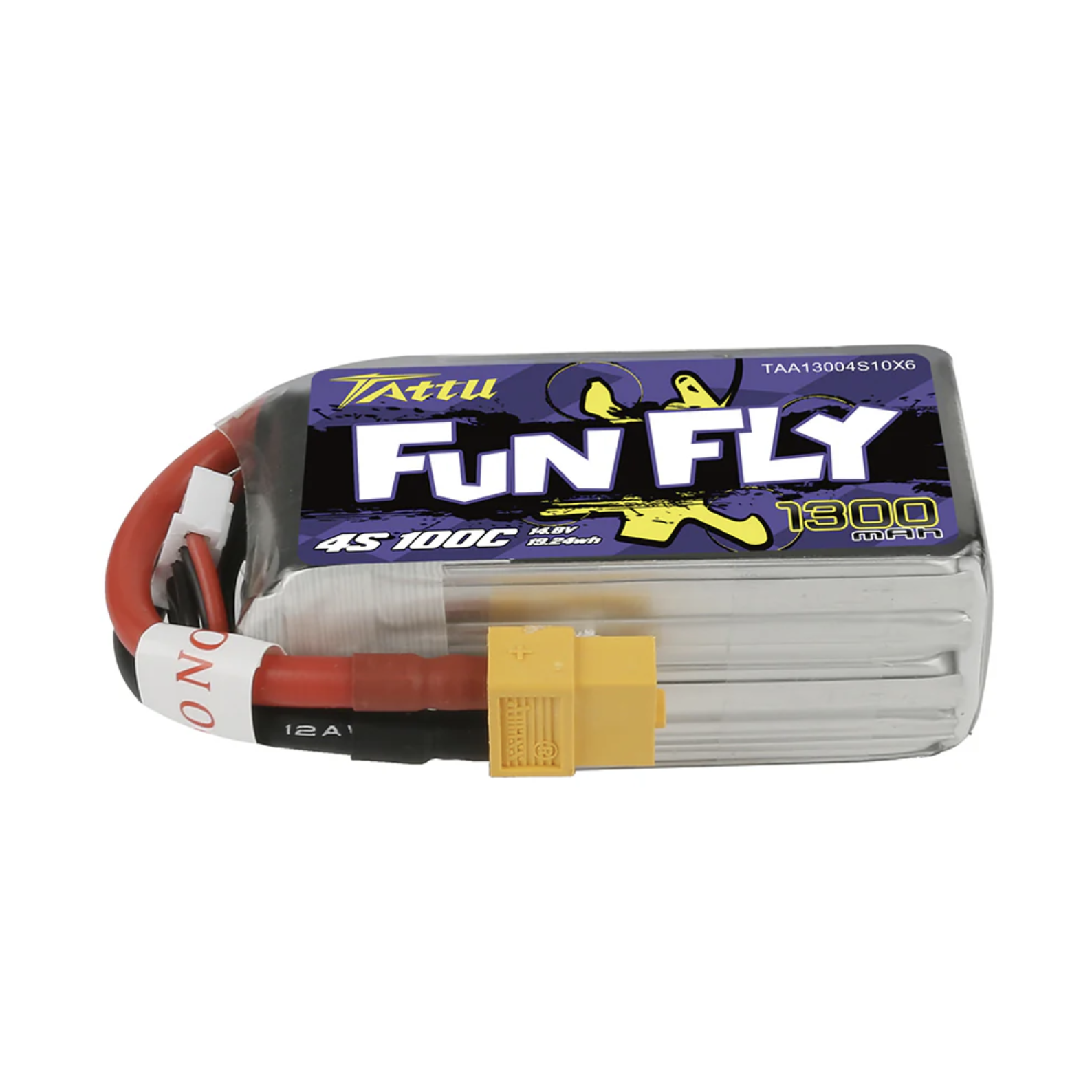 Tattu Funfly Series 1300mAh 14.8V 100C 4S1P Lipo Batterie mit XT60 Stecker