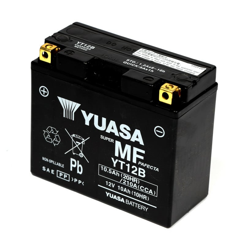 Yuasa YT12B-BS AGM 10Ah motorcycle battery (DIN 51015) Yuasa YT12B-BS AGM 10Ah motorcycle battery (DIN 51015)