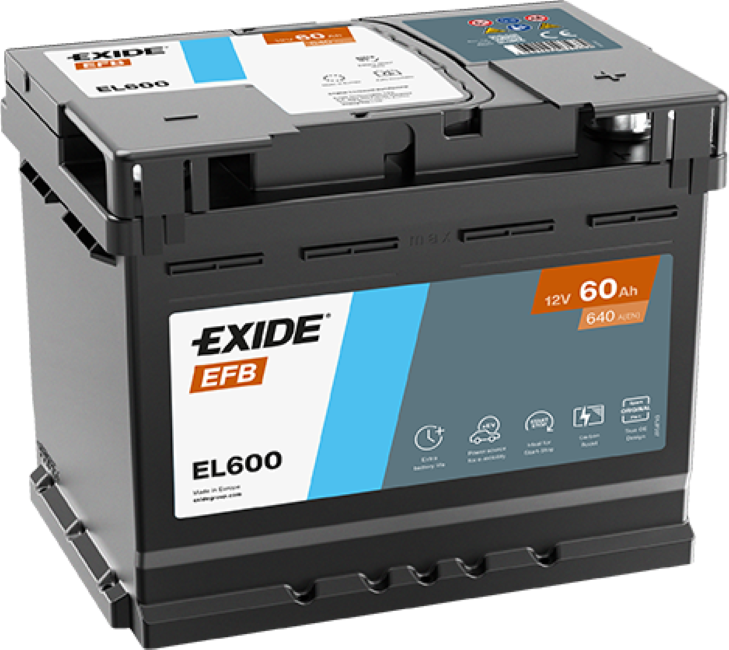 Exide EL600 EFB Autobatterie 60Ah 560 500 064