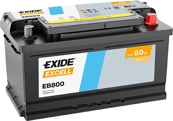 Exide EB800 Excell 80Ah Autobatterie