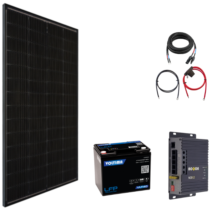 Solaranlage 50W Basic-Set EXTRA SMALL - mit Lithium Batterie Solaranlage 50W Basic-Set EXTRA SMALL - mit Lithium Batterie