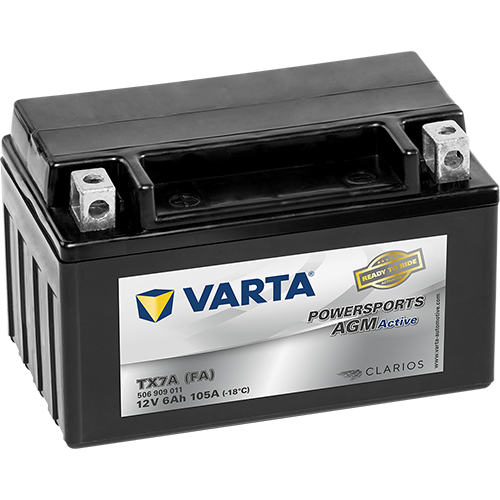 VARTA Powersports AGM ACTIVE TX7A (FA) YTX7A-BS 6Ah Motorradbatterie 12V (506909011) VARTA Powersports AGM ACTIVE TX7A (FA) YTX7A-BS 6Ah Motorradbatterie 12V (506909011)