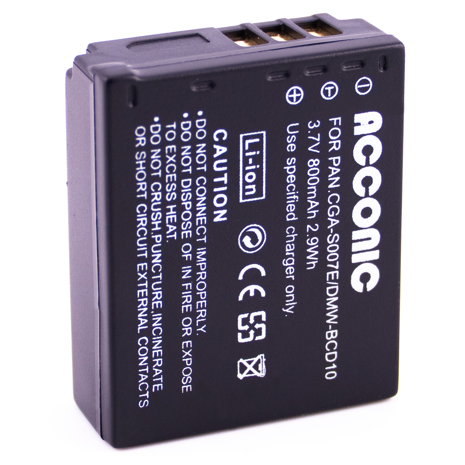 Acconic Photon Series CGA-S007 Ersatz Akku für Panasonic CGA-S007 Lumix Acconic Photon Series CGA-S007 Ersatz Akku für Panasonic CGA-S007 Lumix