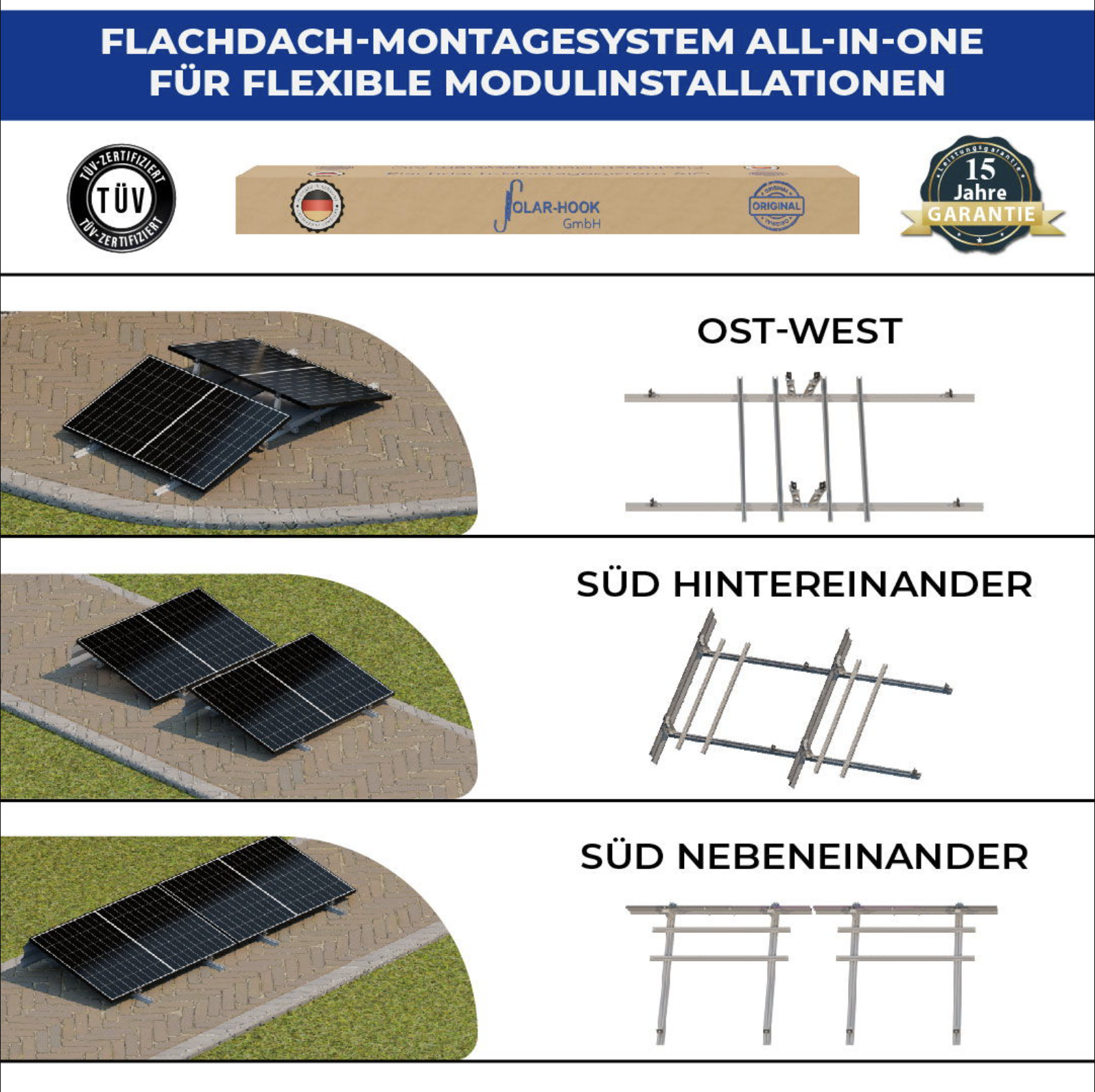 Solar Hook Windabweiser für 3-in-1 Flachdach Montagesystem Halterung für Balkonkraftwerk Solar Hook Windabweiser für 3-in-1 Flachdach Montagesystem Halterung für Balkonkraftwerk