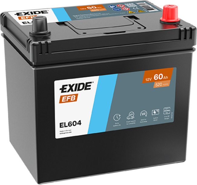 Exide EL604 EFB car battery 60Ah 565 501 065