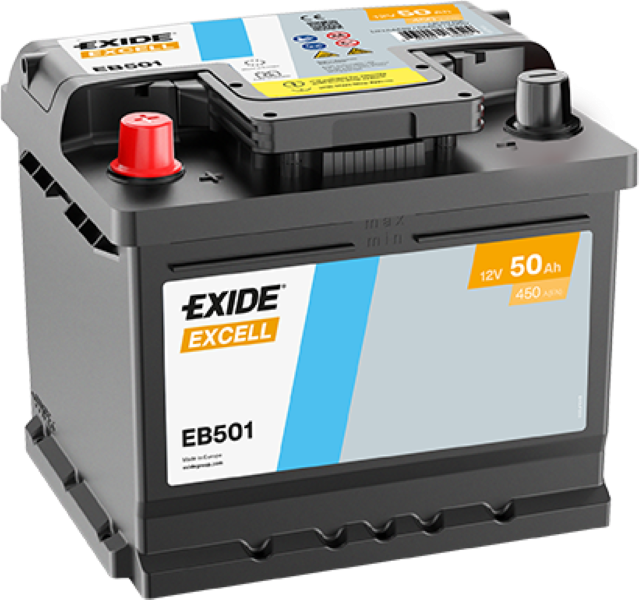 Exide EB501 Excell 50Ah car battery 545 413 040 Exide EB501 Excell 50Ah car battery 545 413 040