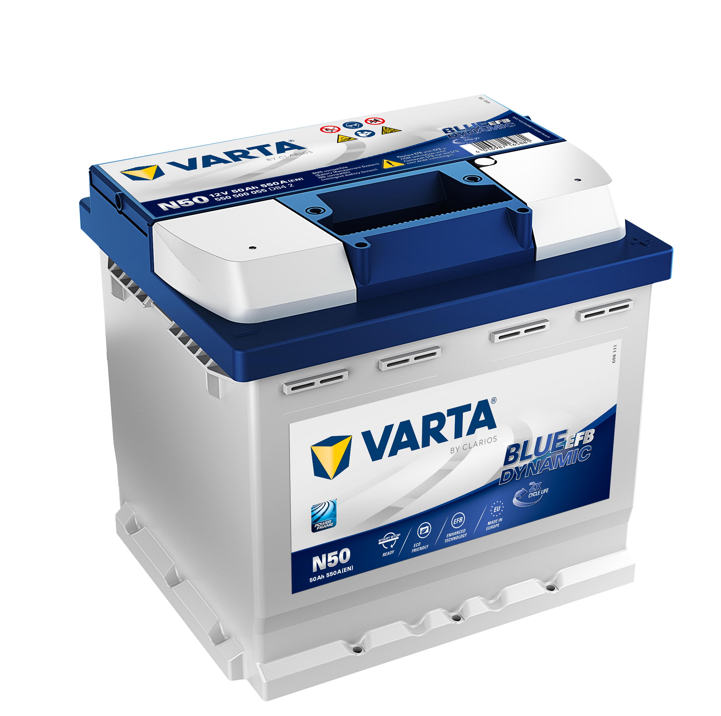 Varta N50 Blue Dynamic EFB 550 500 055 car battery 50Ah