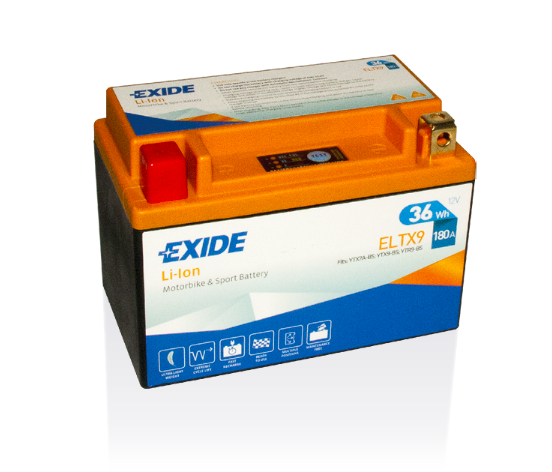 Exide Li-Ion ELTX9 YTX9-BS Motorradbatterie 3Ah (DIN 50812)