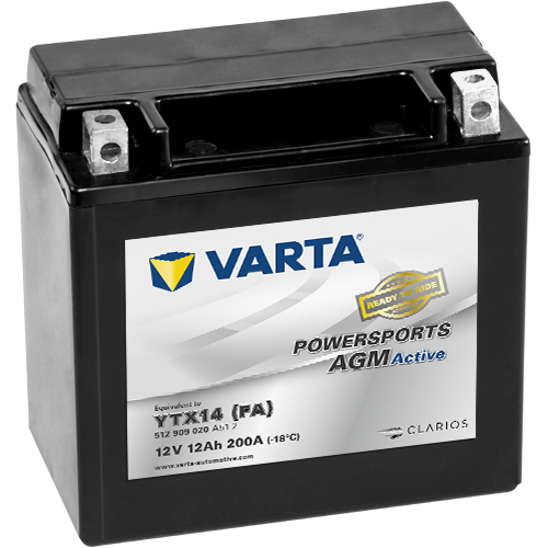 512909020_YTX14_FA VARTA Powersports AGM ACTIVE YTX14-BS 12Ah motorcycle battery 12V (DIN 51214)