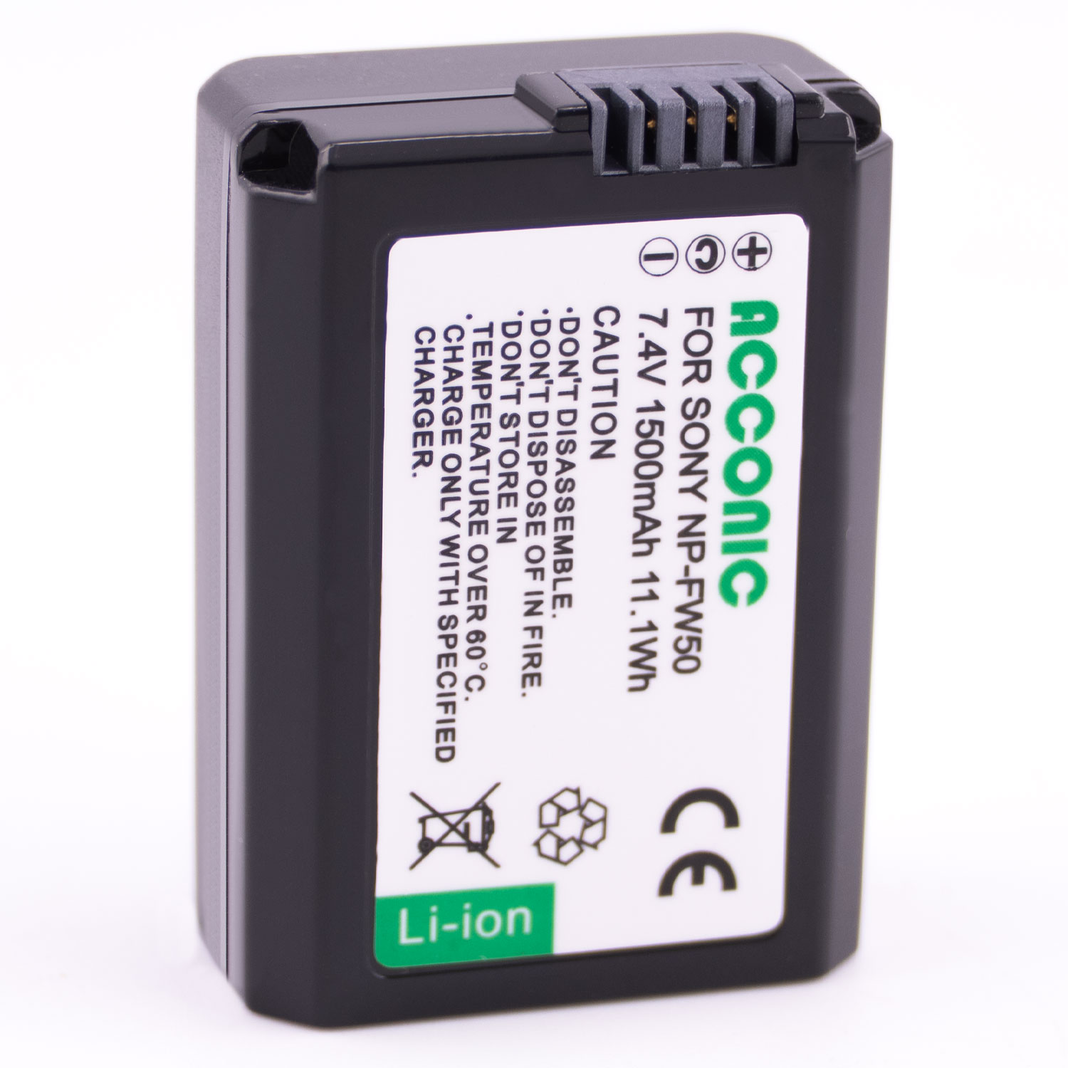 Acconic Photon Series NP-FW50 Ersatz Akku für Sony NP-FW50 Acconic Photon Series NP-FW50 Ersatz Akku für Sony NP-FW50
