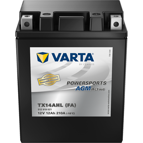VARTA Powersports AGM ACTIVE YTX14-BS 12Ah motorcycle battery 12V (DIN 51214) VARTA Powersports AGM ACTIVE YTX14-BS 12Ah motorcycle battery 12V (DIN 51214)