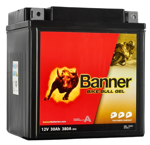 Banner BGTX30-3 Bike Bull GEL 53001 30Ah Motorradbatterie YIX30L-BS (DIN 83000)