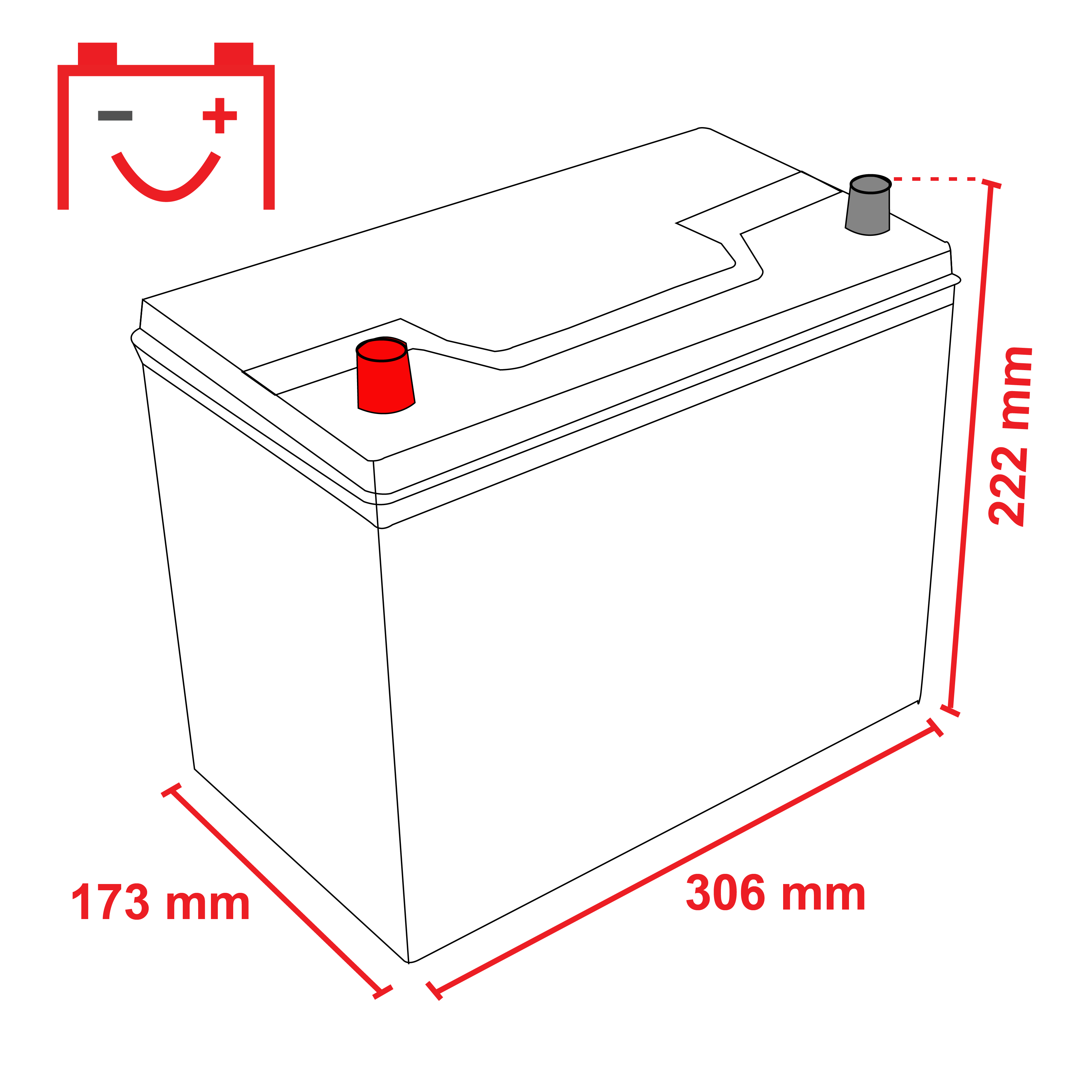 306x173x222mm-plus-Links-01 Bosch S4 029 95Ah Autobatterie 595 405 083