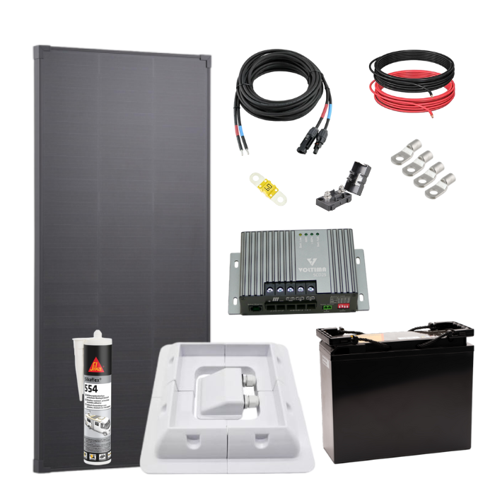Wohnmobil SOLAR Set mit LiFePO4 Batterie - SMALL