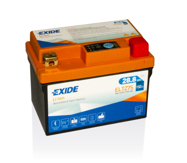 Exide Li-Ion ELTZ7S YTZ7S motorcycle battery 2Ah (DIN 50616)