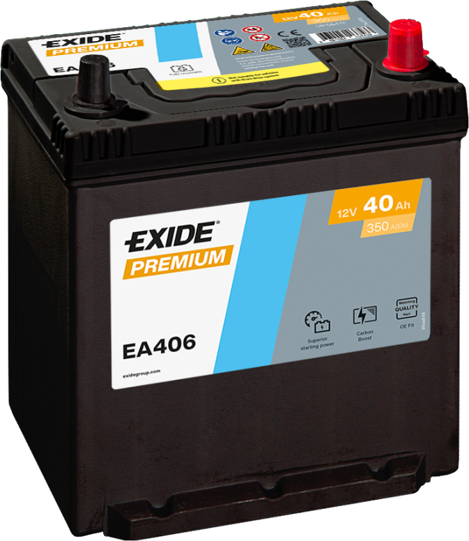 Exide EA406 Premium 40Ah car battery 540 125 033 Exide EA406 Premium 40Ah car battery 540 125 033