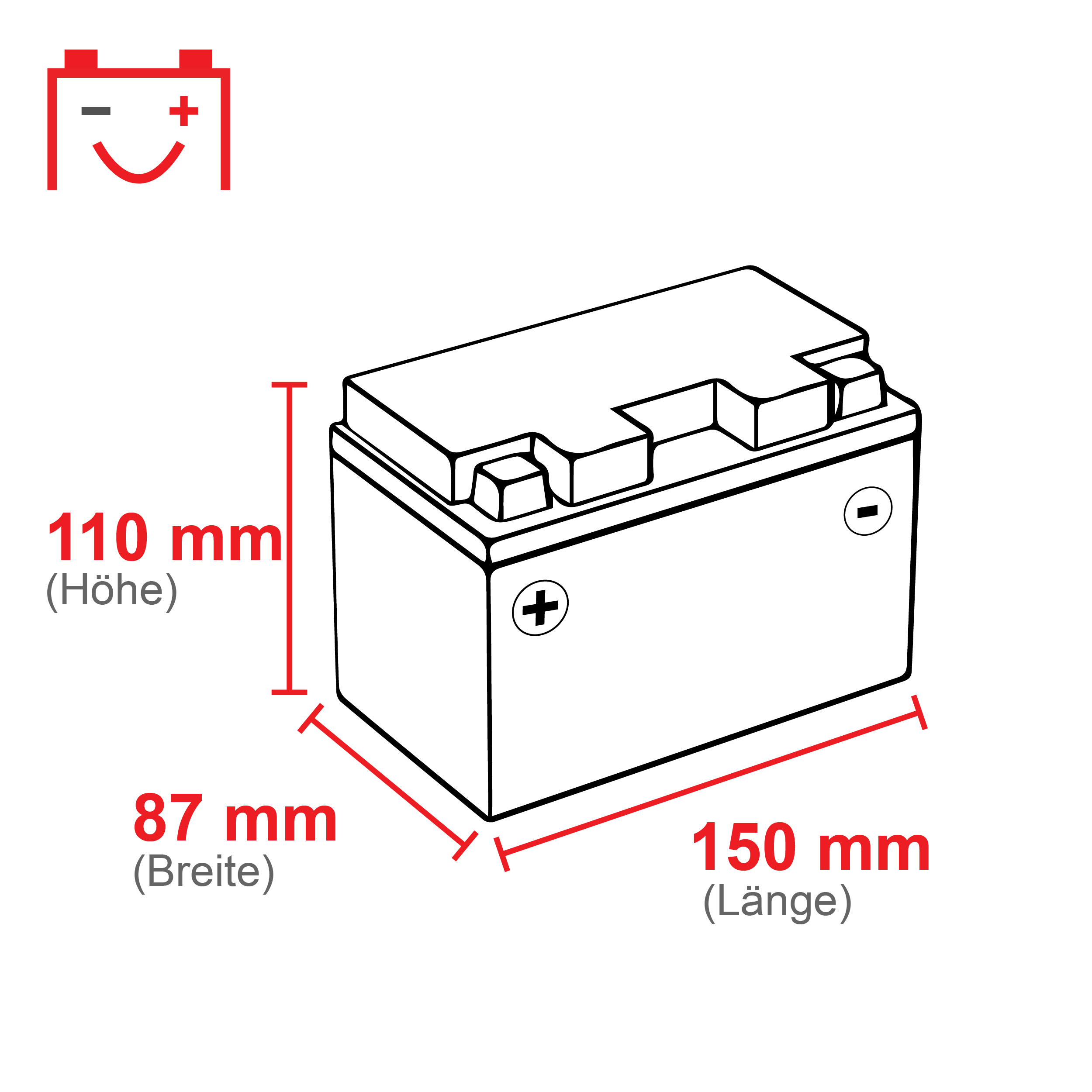 ytz14-s-150x87x110-01 VOLTIC Sportivo GEL YTZ14-S Motorradbatterie 12Ah 12V (DIN 51101)