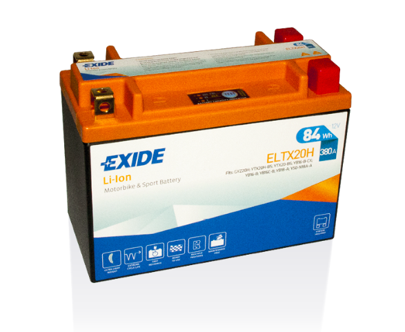 Exide Li-Ion ELTX20H YTX20H-BS motorcycle battery 7Ah (DIN 82004)