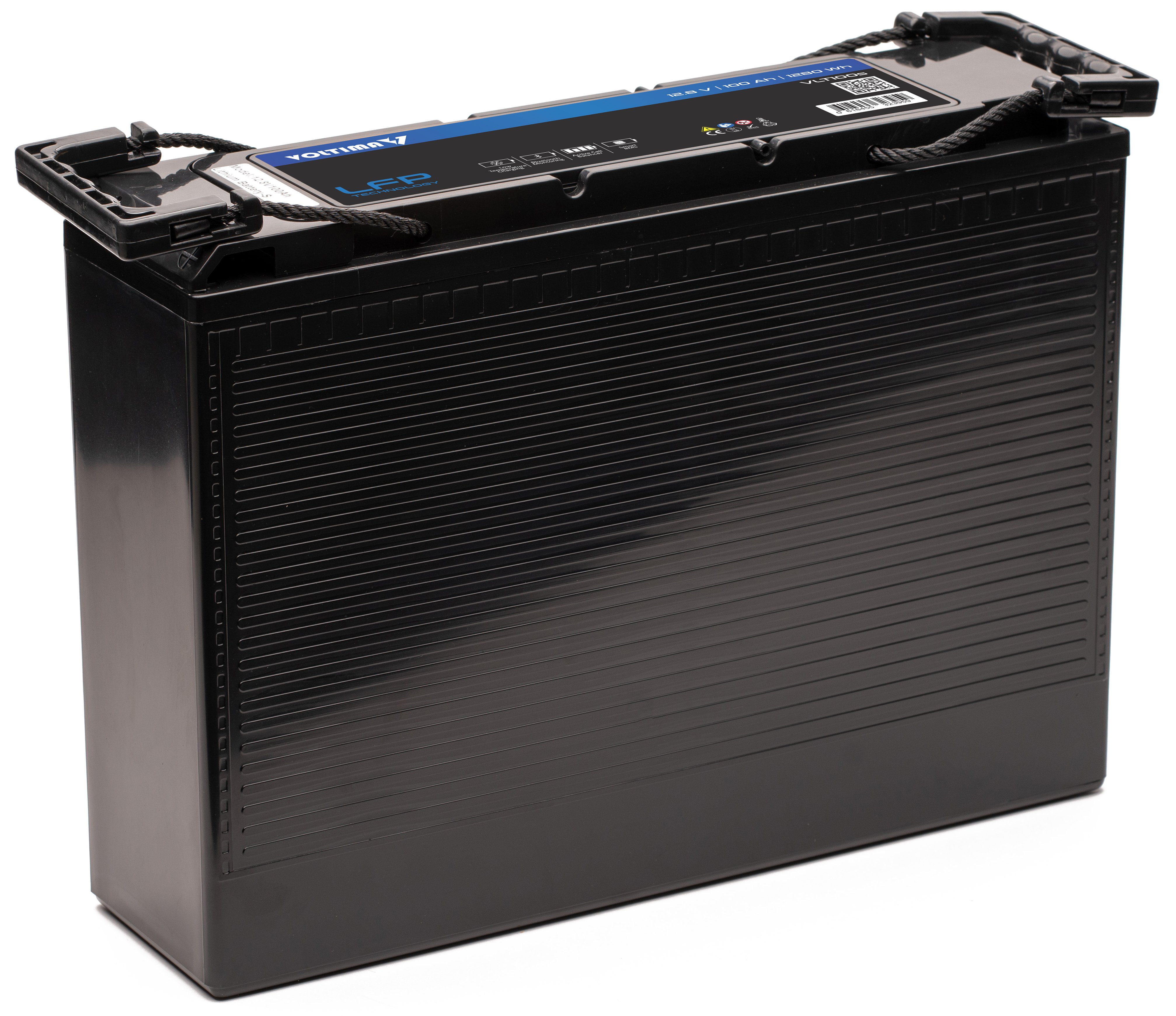 Voltima VLT100S LiFePO4 12V Lithium Slim Versorgungsbatterie 100Ah