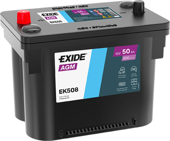 Exide EK508 AGM 50Ah Autobatterie