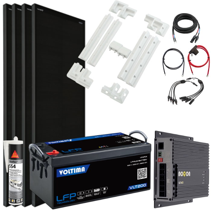 Wohnmobil Solar-Set LARGE - mit Lithium Batterie Wohnmobil Solar-Set LARGE - mit Lithium Batterie