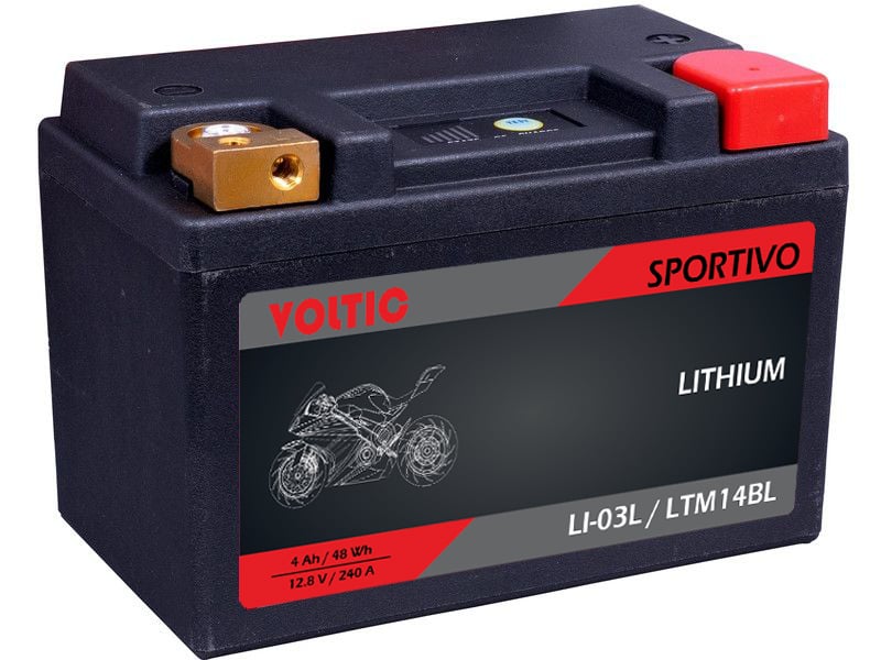 Voltima Sportivo LI-03L Lithium 4Ah Motorradbatterie LTM14BL Voltima Sportivo LI-03L Lithium 4Ah Motorradbatterie LTM14BL