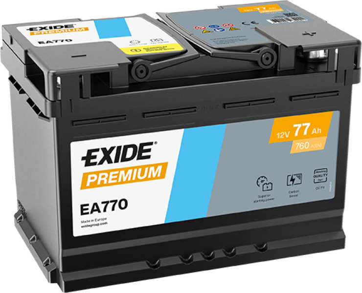 Exide EA770 Premium Carbon Boost 77Ah Autobatterie 577 400 078 Exide EA770 Premium Carbon Boost 77Ah Autobatterie 577 400 078