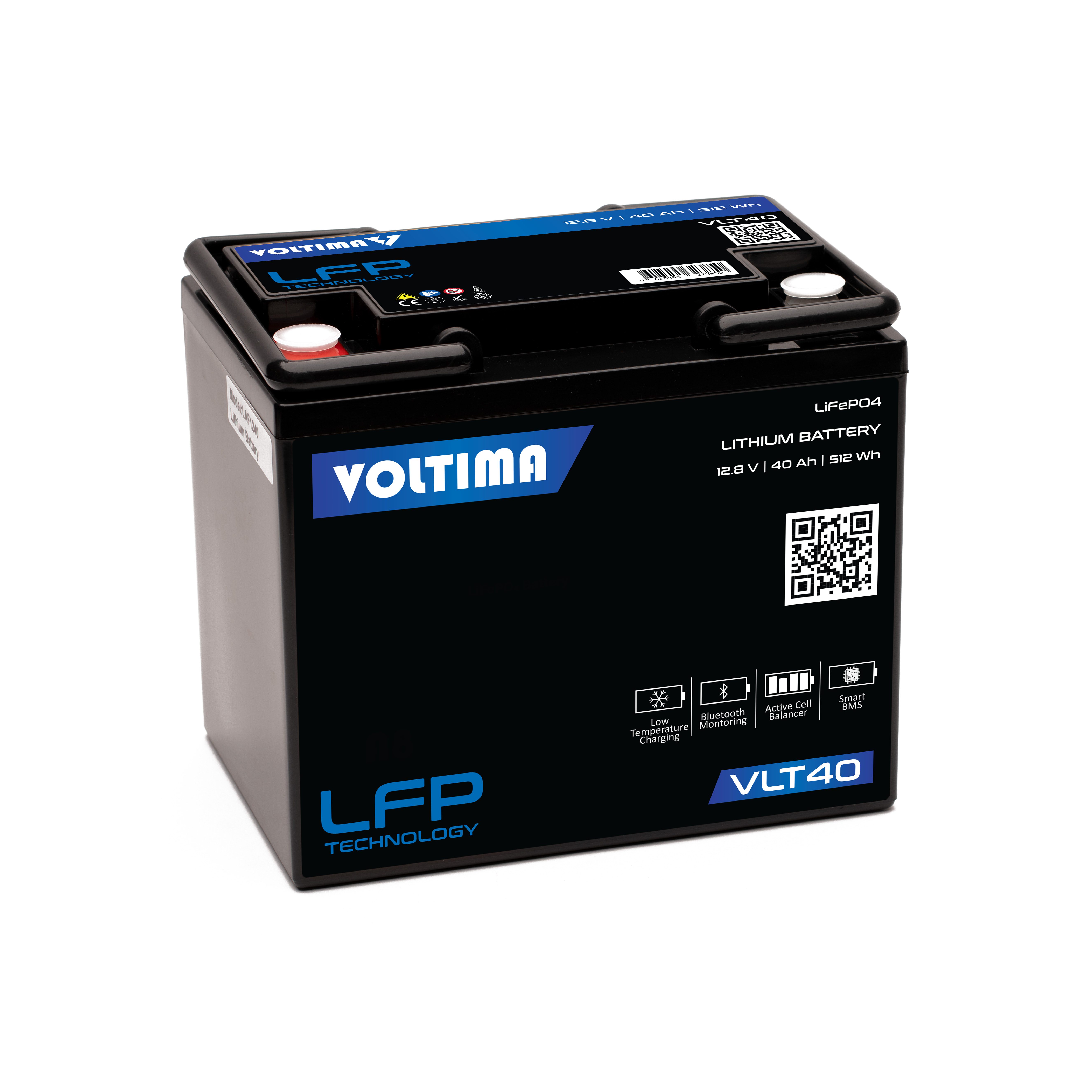 VOLTIMA VLT40 LiFePO4 12V Lithium Versorgungsbatterie 40Ah VOLTIMA VLT40 LiFePO4 12V Lithium Versorgungsbatterie 40Ah