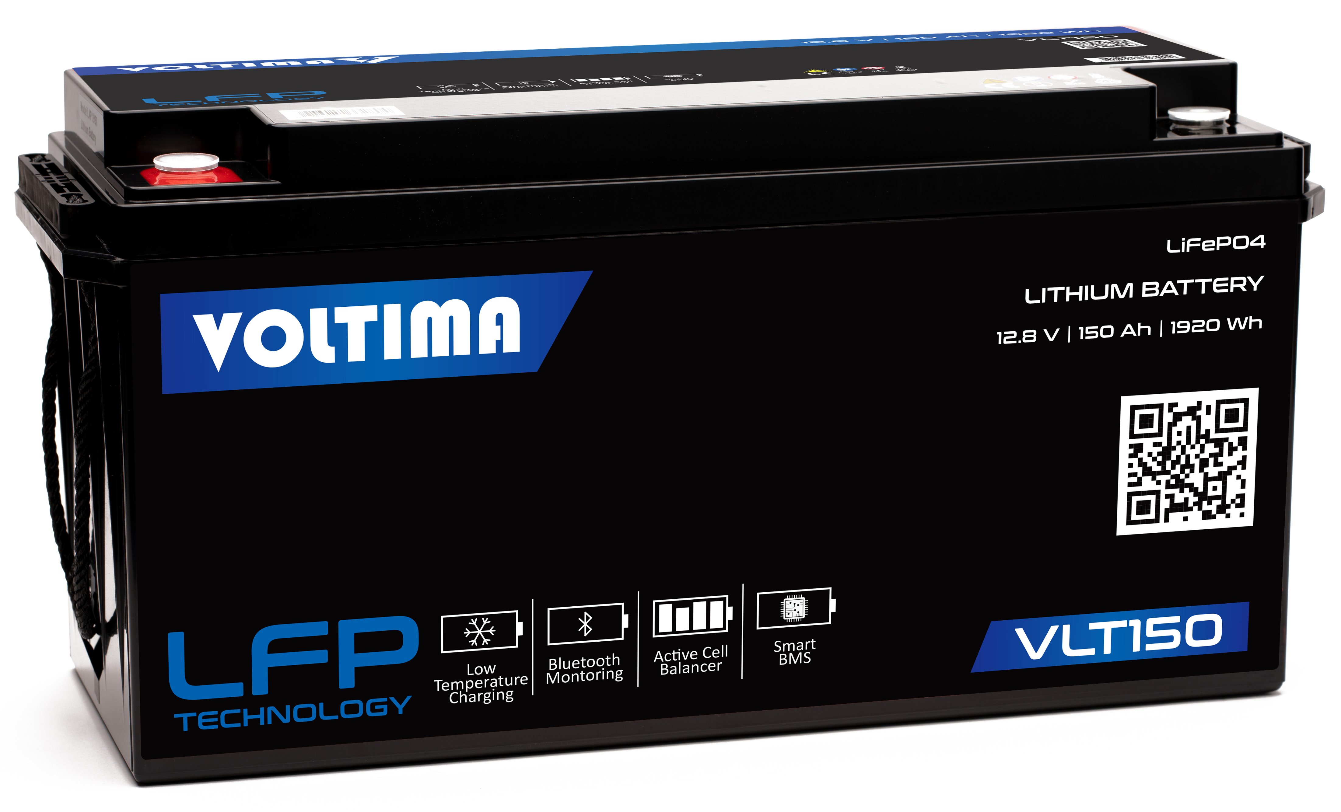 Voltima VLT150 LiFePO4 12V Lithium Versorgungsbatterie 150Ah