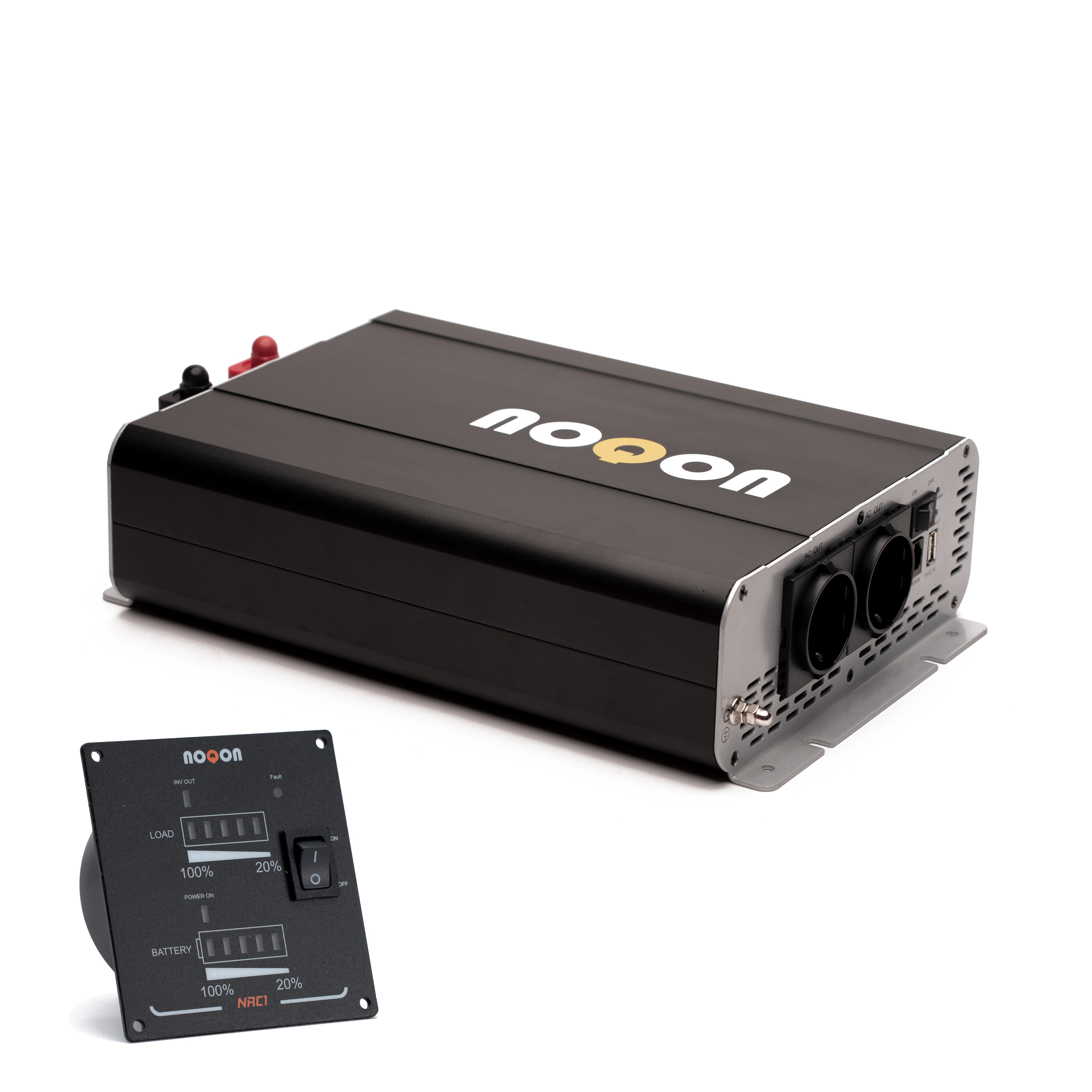 NOQON NSP2012 2000W/12V Sinus-Wechselrichter mit reiner Sinuswelle inkl. NRC1 Fernbedinung (Umsatzsteuerfrei)