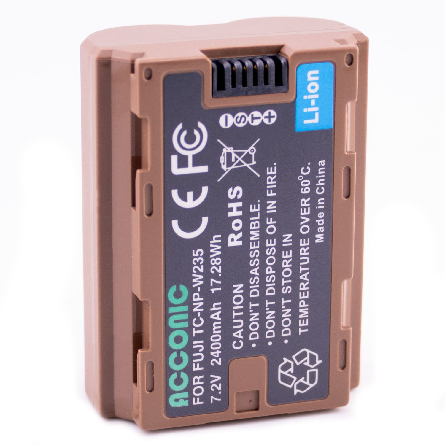 Acconic Photon Series TC-NP-W235 Ersatz Akku mit USB-C für Fuji FinePix NP-W235 XT4