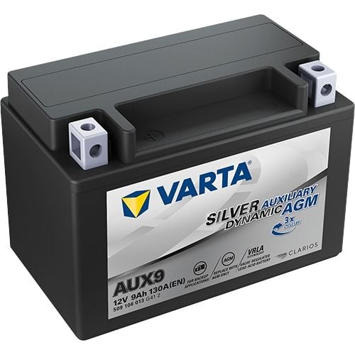 Varta AUX9 SILVER AUXILIARY DYNAMIC AGM 509 106 013 Stützbatterie 9Ah