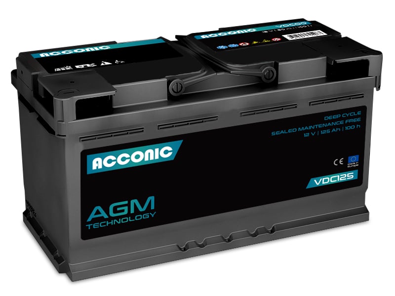ACCONIC VDC125 Deep Cycle AGM 125Ah Batterie ACCONIC VDC125 Deep Cycle AGM 125Ah Batterie