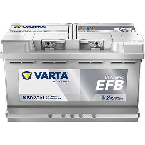 VARTA N80 Dynamic EFB Autobatterie 12V 80Ah (Blue Dynamic) VARTA N80 Dynamic EFB Autobatterie 12V 80Ah (Blue Dynamic)