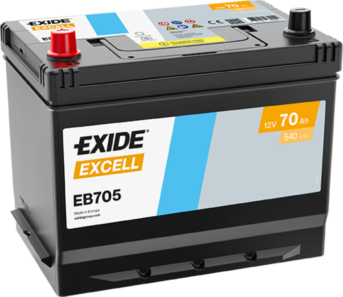 Exide EB705 Excell 70Ah car battery Exide EB705 Excell 70Ah car battery